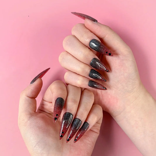 Q004-BLACK STAR-STILETTO