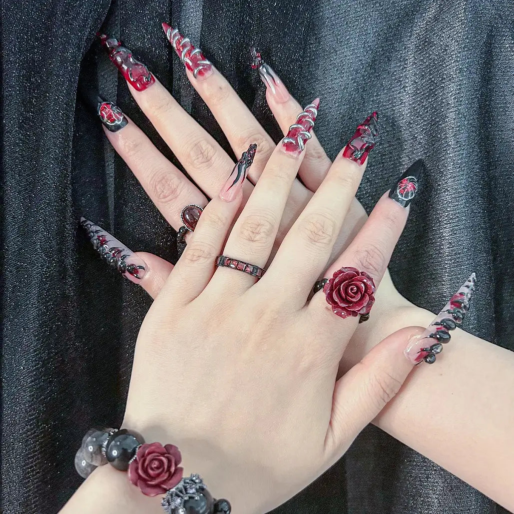 Q010-BLOOD WHIRLPOOL-STILETTO