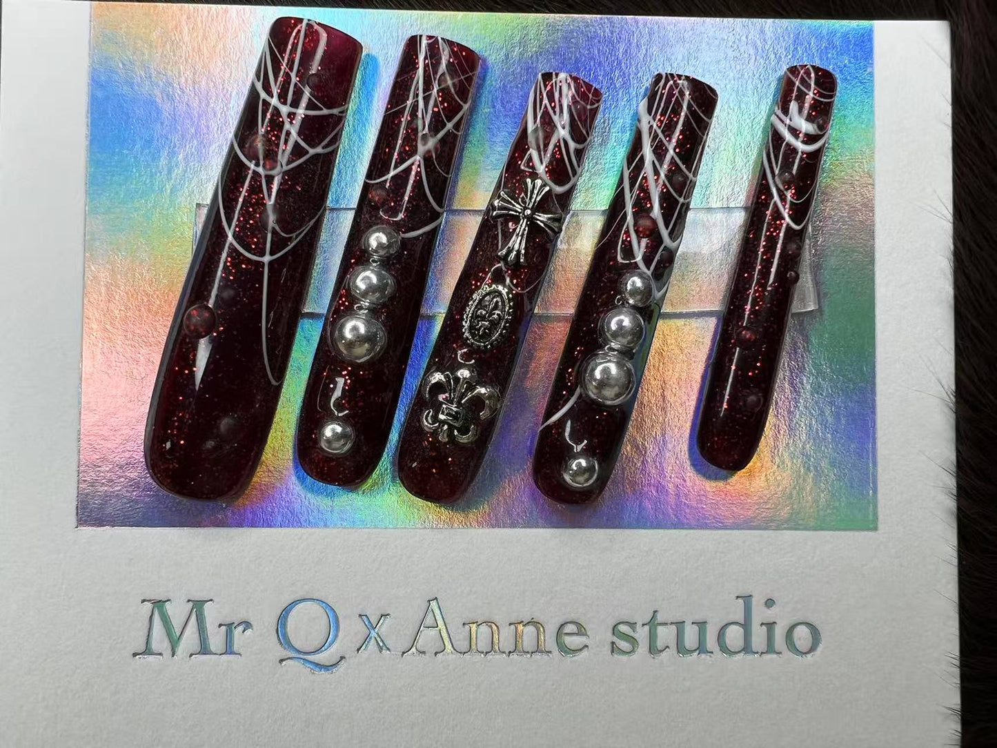 Q165-CRIMSON SPIDERWEB-SQUARE